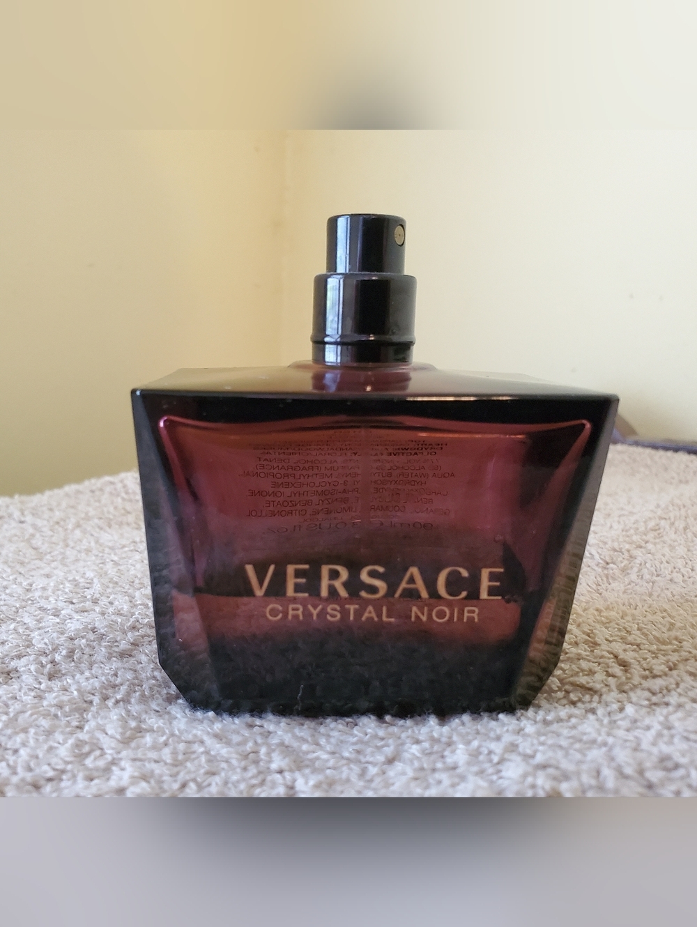 VERSACE CRYSTAL NOIR by Gianni Versace 3oz Used
